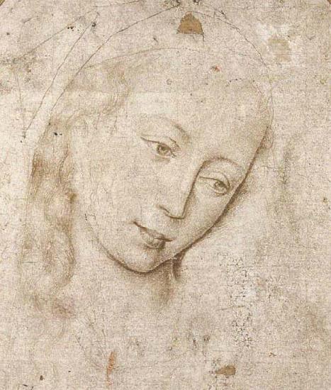 WEYDEN, Rogier van der Head of the Madonna